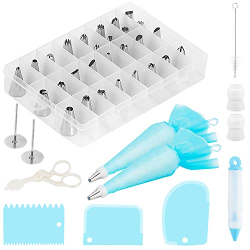 Stainless Steel Decorating Kit (pipping bags, pastry bags, couplers, cleaning brush) 63pcs